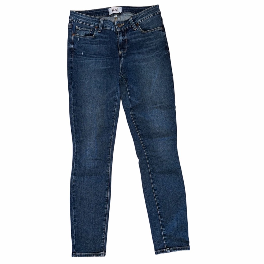 Paige Verdugo Ankle Skinny Jeans in Blue Medium Wash Sz 28